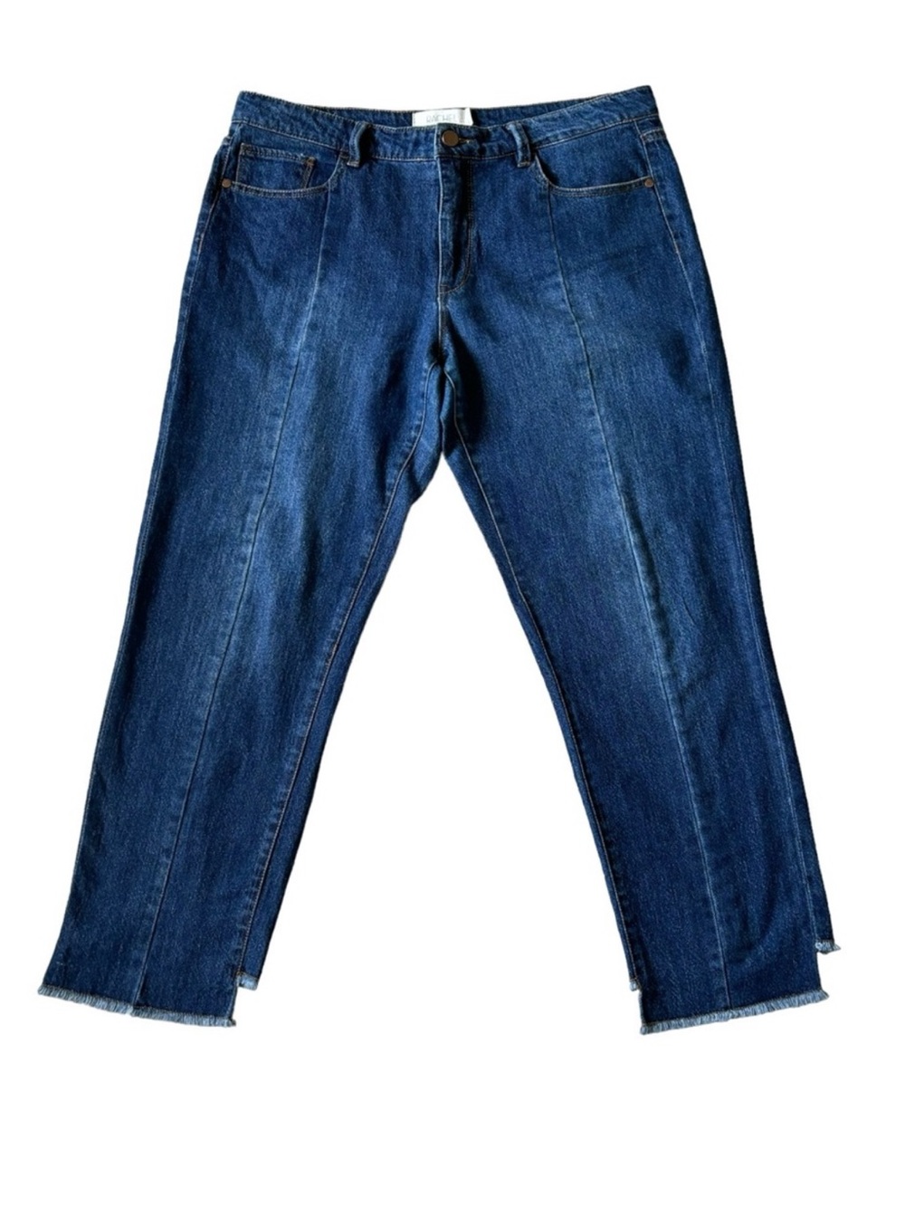 RACHEL Rachel Roy Dark Blue Mid Rise Cropped Straight Jeans 31